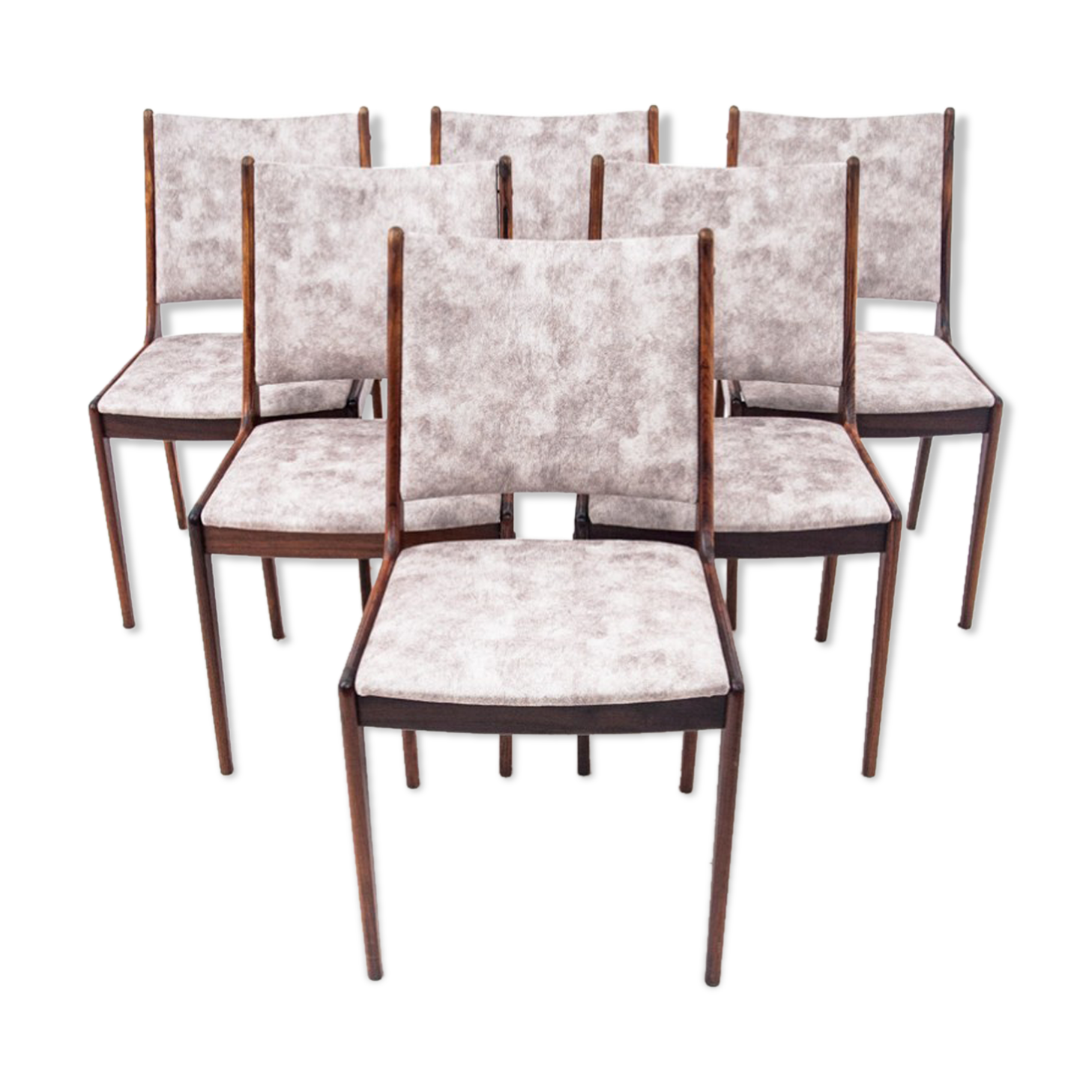 Set of 6 teak chairs, Uldum Mobelfabrik, Denmark, 1960s