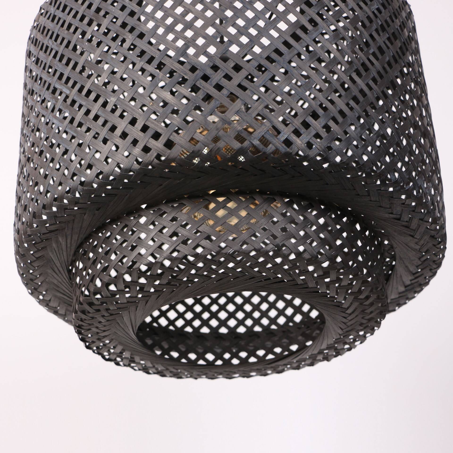 Handcrafted woven bamboo pendant light