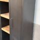 Black metal cabinet 2 doors and shelves