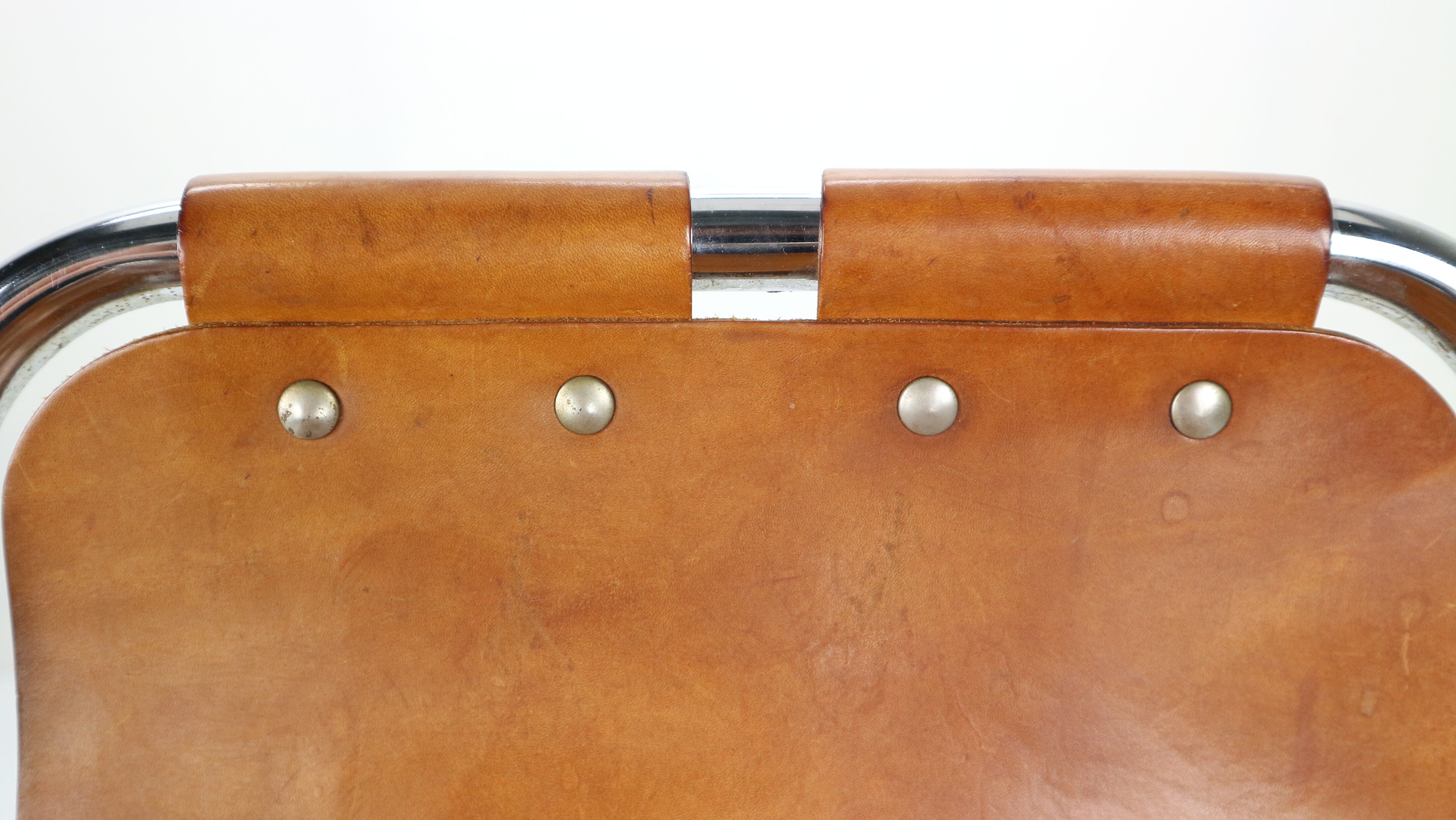 Set of 4 leather barstools