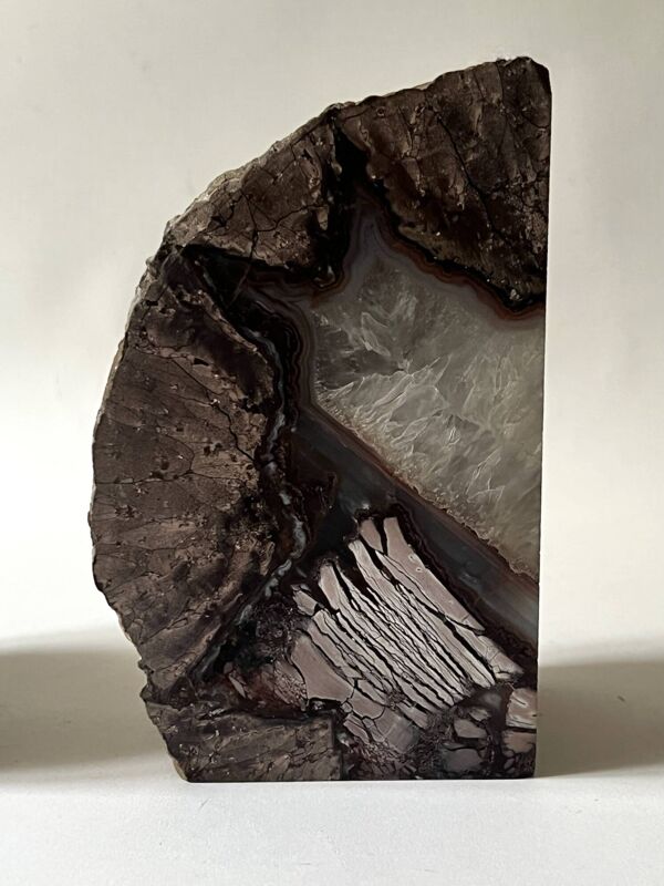Serre livre slowdesign en cristal d'agate & quartz polie