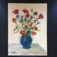 Tableau bouquet de coquelicots et bleuets
