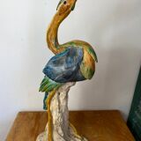 Large ceramic wading bird signed Thimo