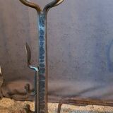 Paire de landiers, chenets à godets XIXème