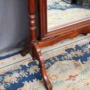 Psyche mirror. Carved solid mahogany.