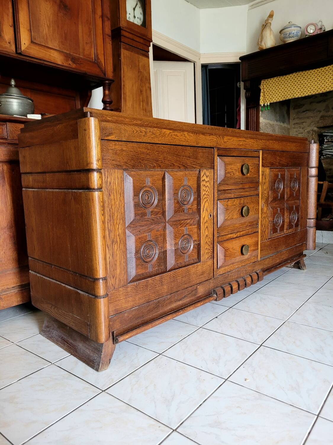Vintage Art Deco oak sideboard