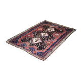 Handwoven Afshar oriental rug, Middle East, 1950s