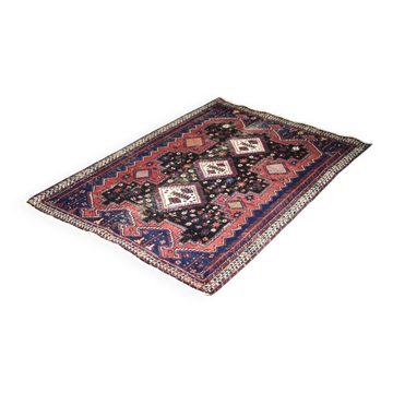 Tapis oriental Afshar tissé à la main, Moyen-Orient, années 1950