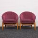 Lounge Chairs in Hand-Stitched Jacquard Upholstery by Sándor Palócz, 1968