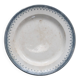 Plat de service rond vintage terre de fer patinée - Modèle Bordure