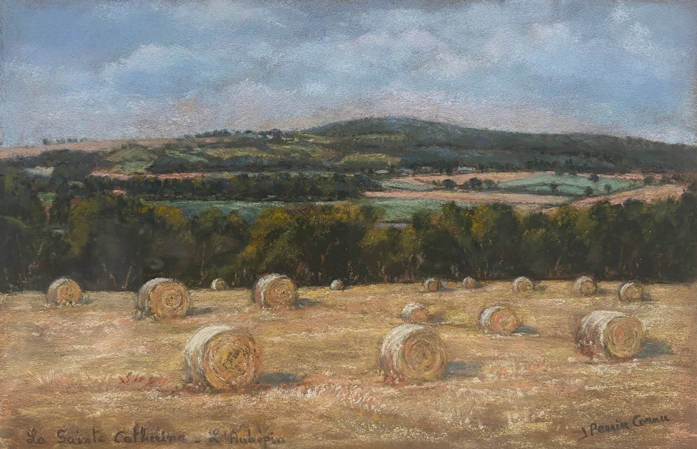 Painting in pastel by J Perrin Cornu