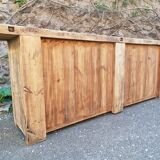 Established ancient French console table / kitchen island / shop counter, early 1900s.
