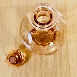 Vintage pink glass liqueur set