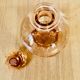 Service à liqueur vintage en verre rose