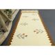 1970s Turkish Oushak Handmade Wool Cotton Beige Runner 71x283