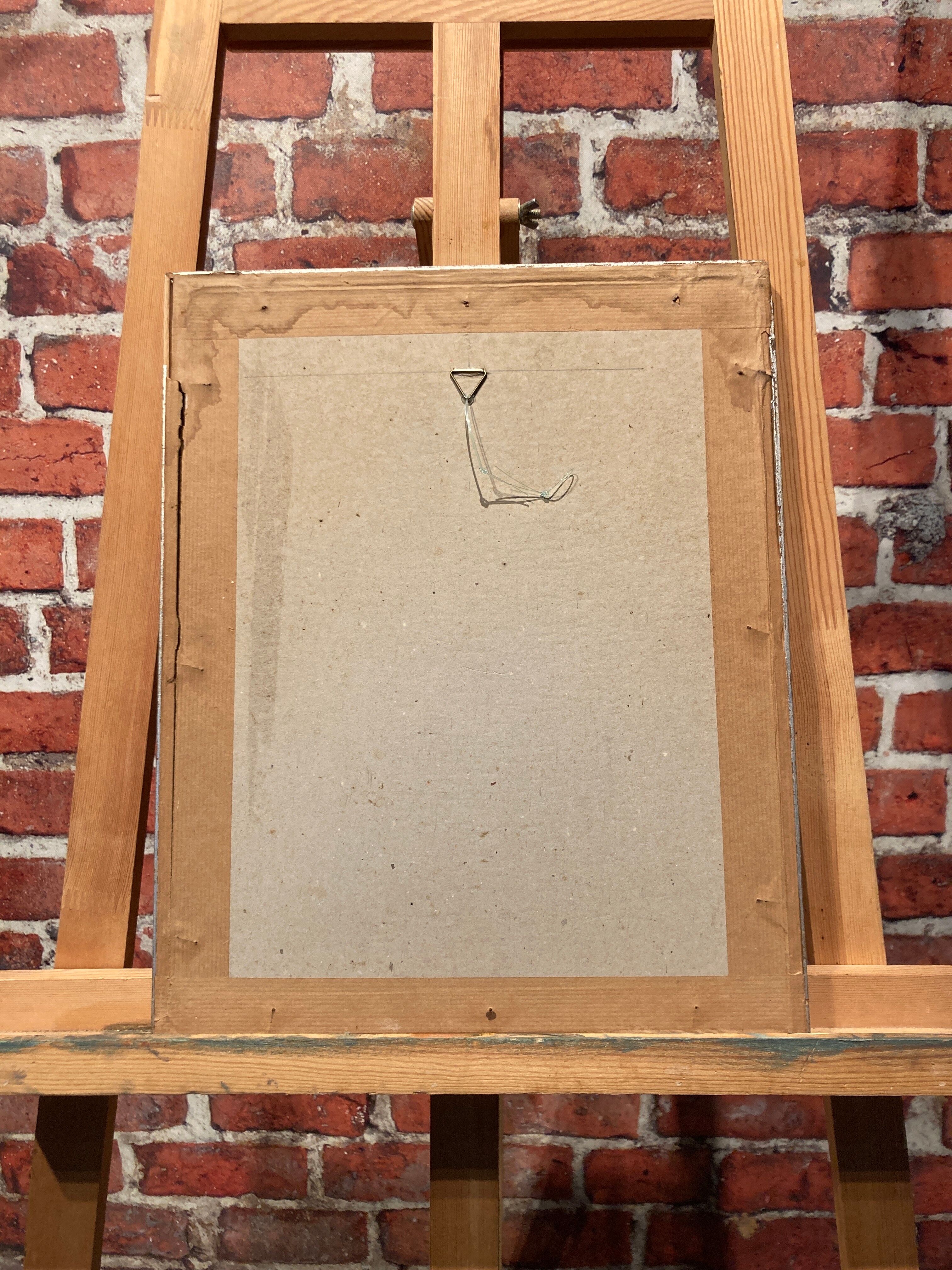 Painting on mica XIX th East India Company representing 2 men and 2 women