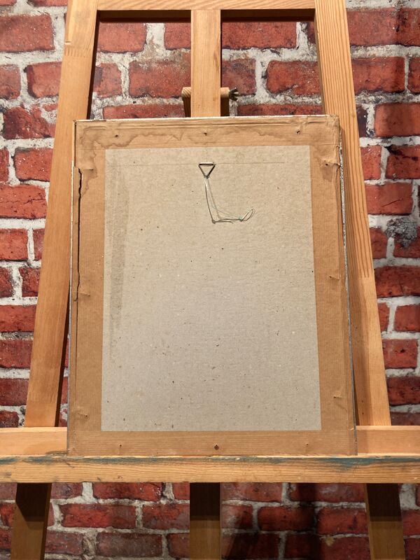 Peinture sur mica  XIX ème compagnie des Indes représentant 2 hommes et 2 femmes