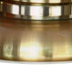 Gold coloured aluminium hanging light by Carl-Thore for Granhaga.