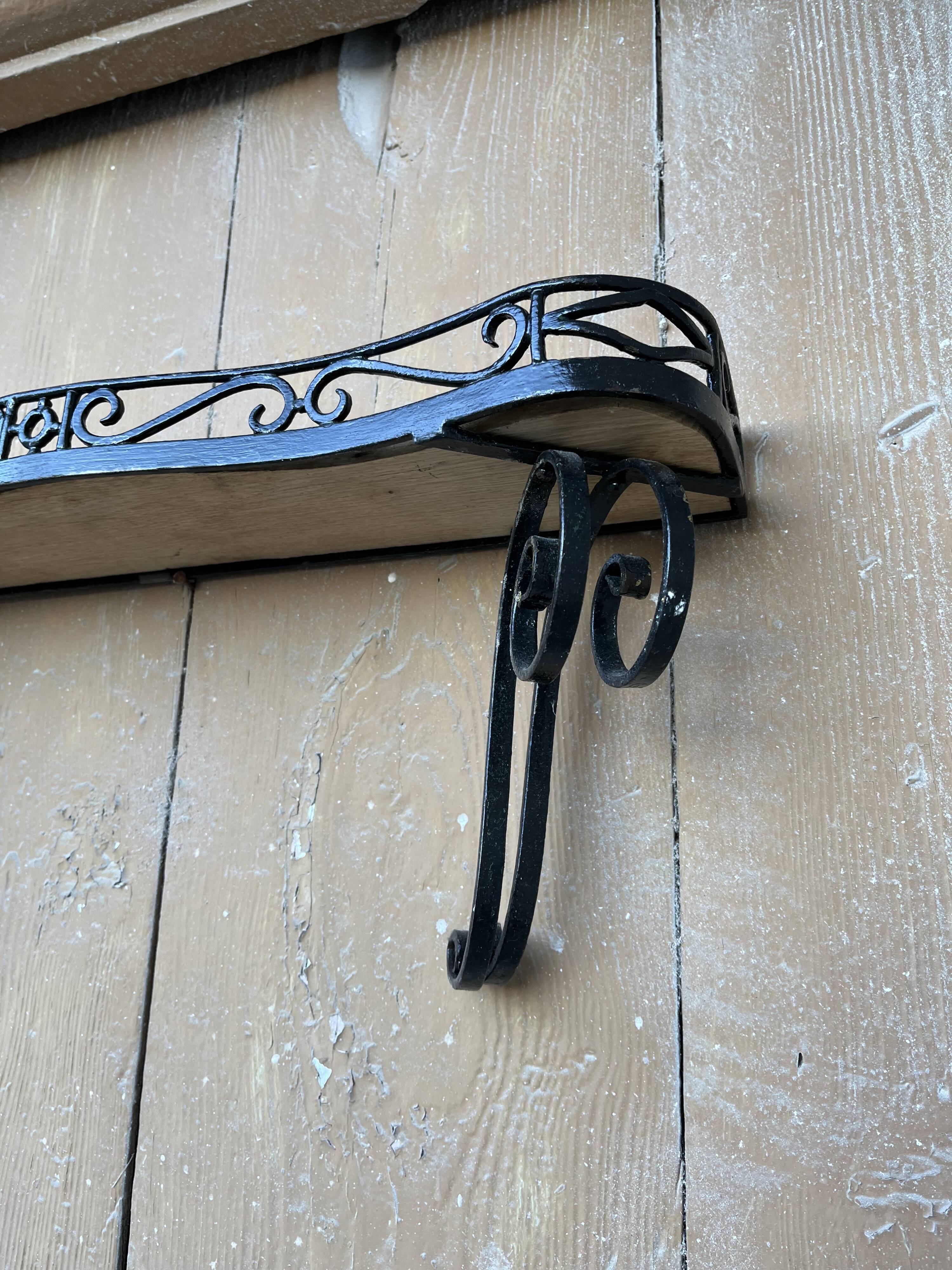 Wrought iron shelf