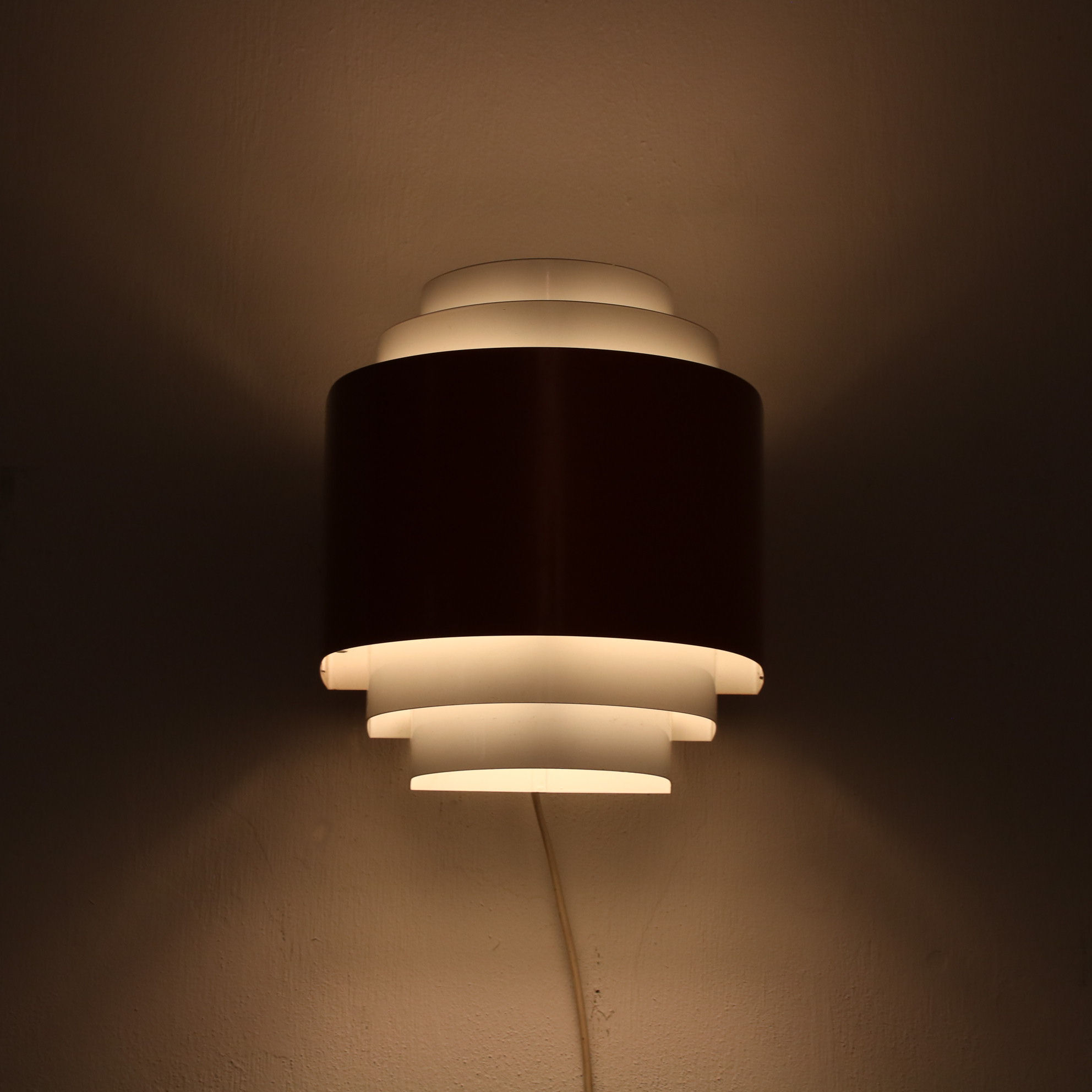 1970s orange metal dutch wall lamp