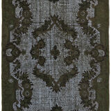 Handmade Distressed Oriental 1980s 200 cm x 315 cm Grey Rug