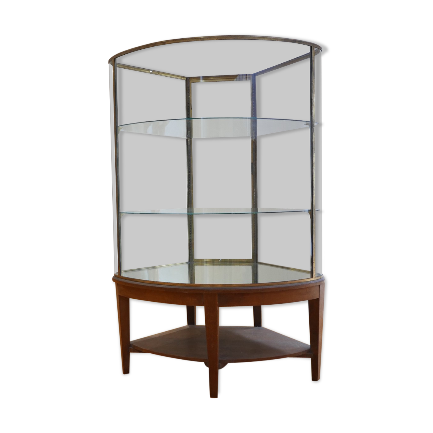 Curved early 20th century display case
