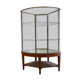 Vitrine courbée anglaise du début du 20ème siècle