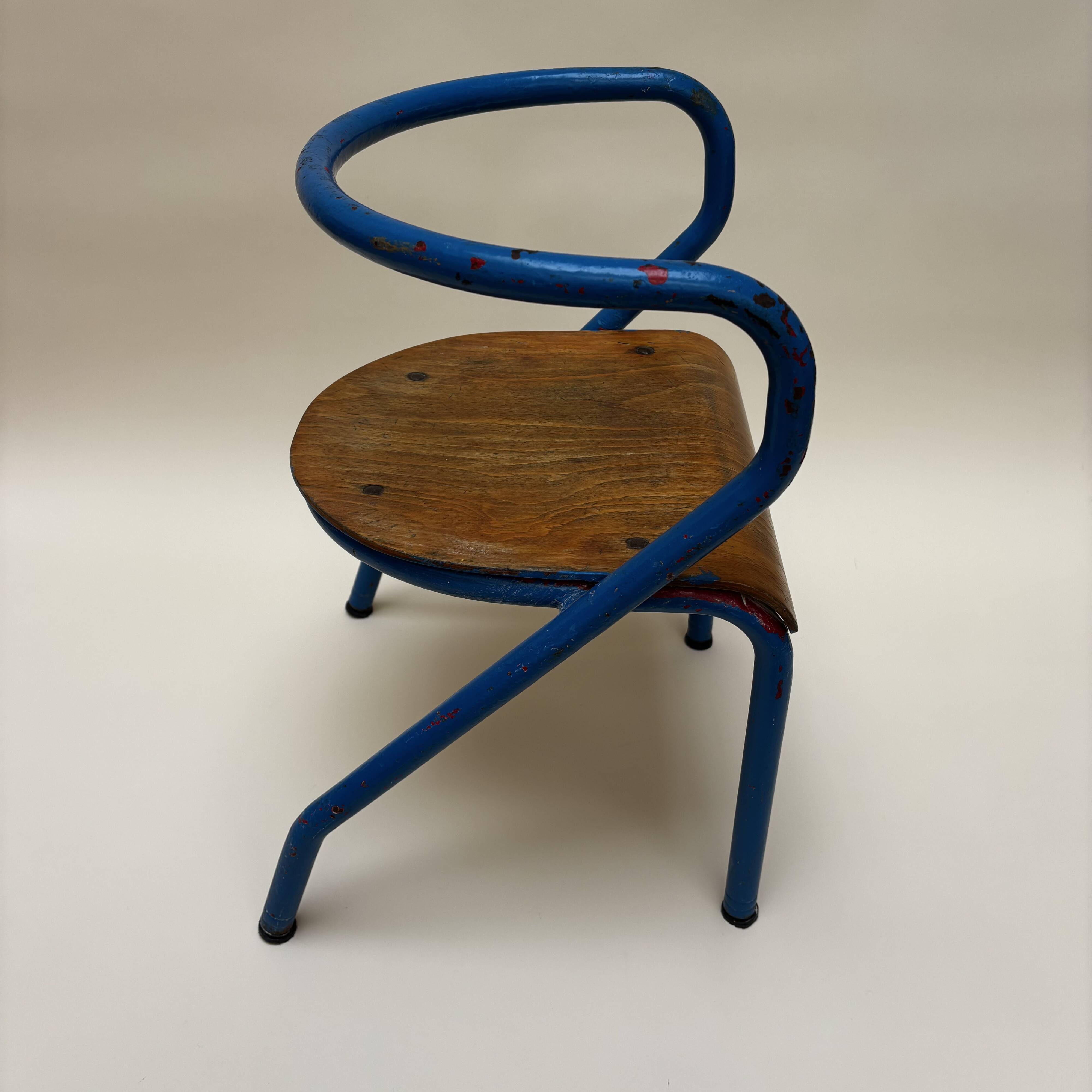 School chair model "Mulka 300" by Jacques Hitier for Mullca