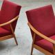 Pair of Czechoslovak armchairs 1960 red pink 1960