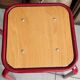 Vintage workshop style stool trio – 2 red & 1 blue