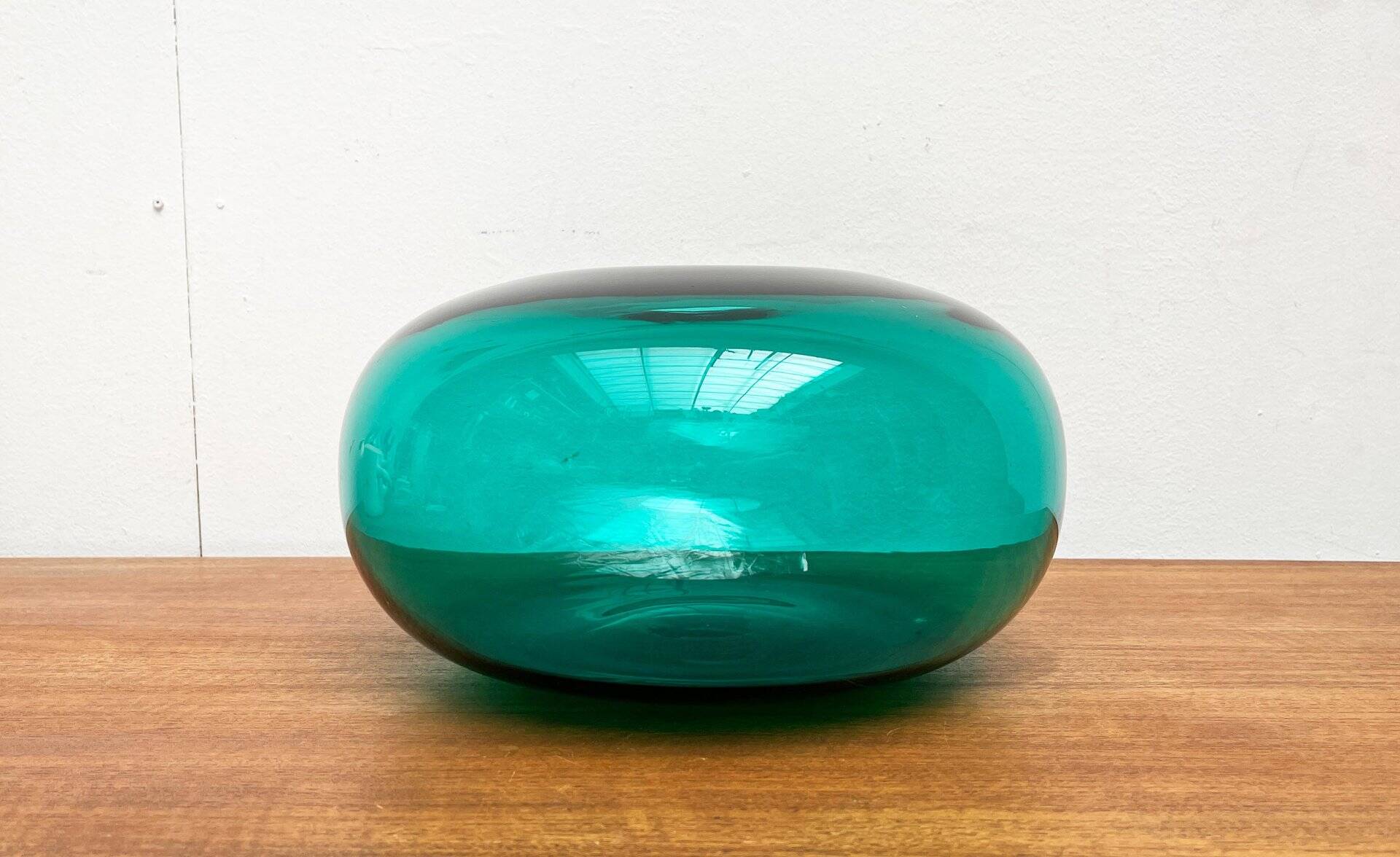 Large vase from the Swedish Stockholm series, handmade glass from Ikea, 1990s.