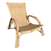 Rattan deck chair from the 70s/80s.