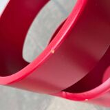 Red German umbrella stand in mid-century modern space style, 1960s.