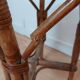 Pair of wicker stools from the 60s in bohemian style.