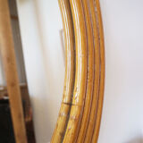 Round rattan bamboo mirror, 60 cm