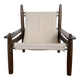 Fauteuil Safari Honoré bois et toile beige