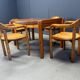 CJ Rosengaarden pine wood dining set - set of 5 - 1970s