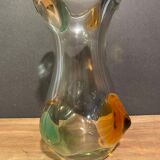 Harlequin vase in crystal murano venice.