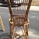 Paire de chaises et table rotin osier vintage XXème