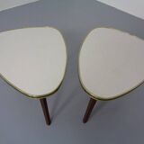Mid-Century German Tripod Flower Side Tables, 1960s, Set of 2