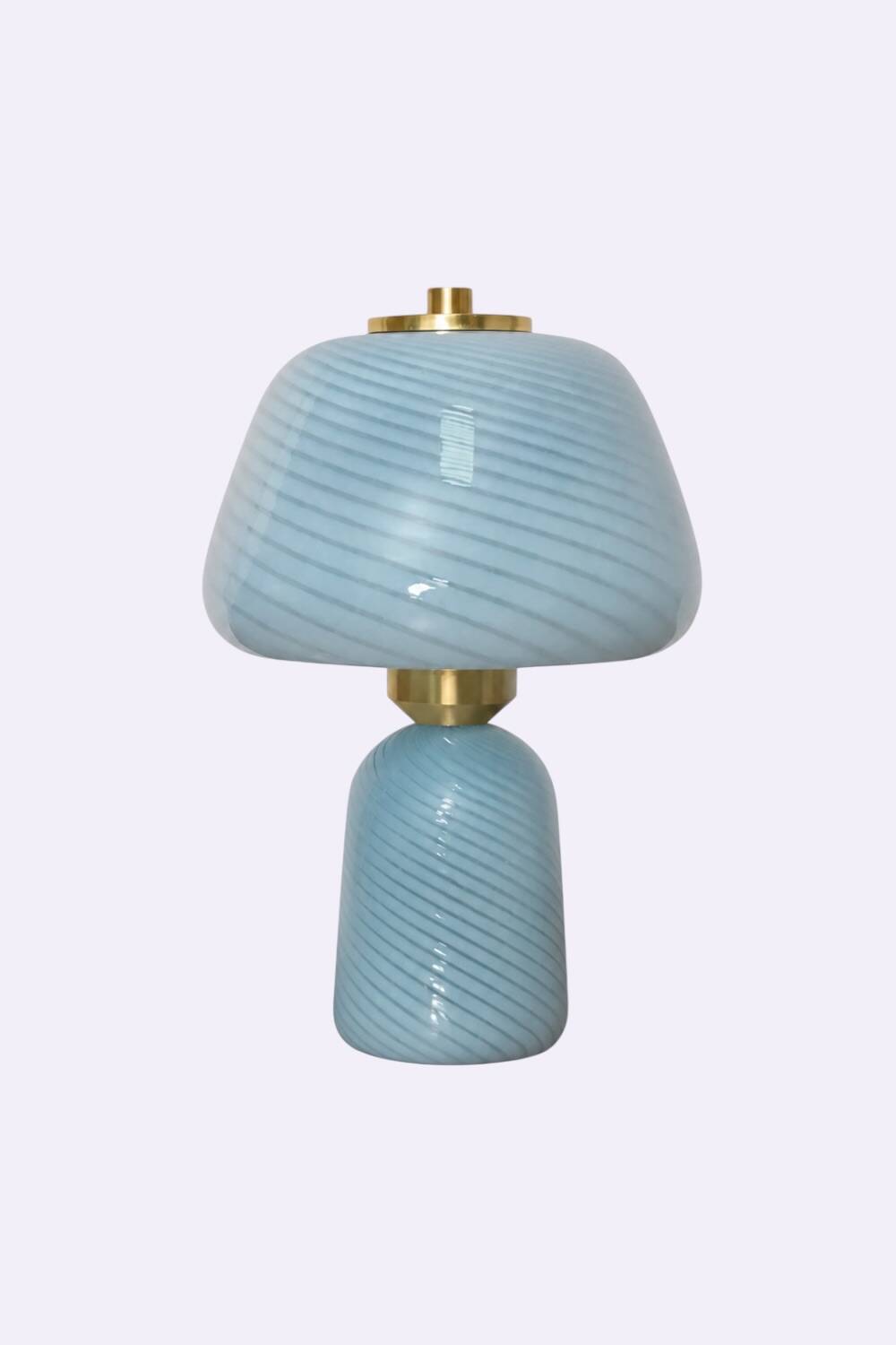 Blue glass Apollo lamp