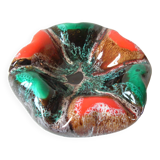 Old empty ceramic pocket ashtray Vallauris 1950/60 deco office retro living room