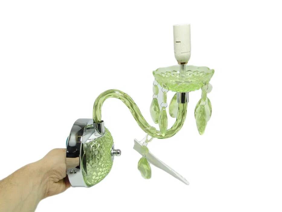 ABO Wall Lamp Postmodernism, turquoise plastic, Poland, 90s