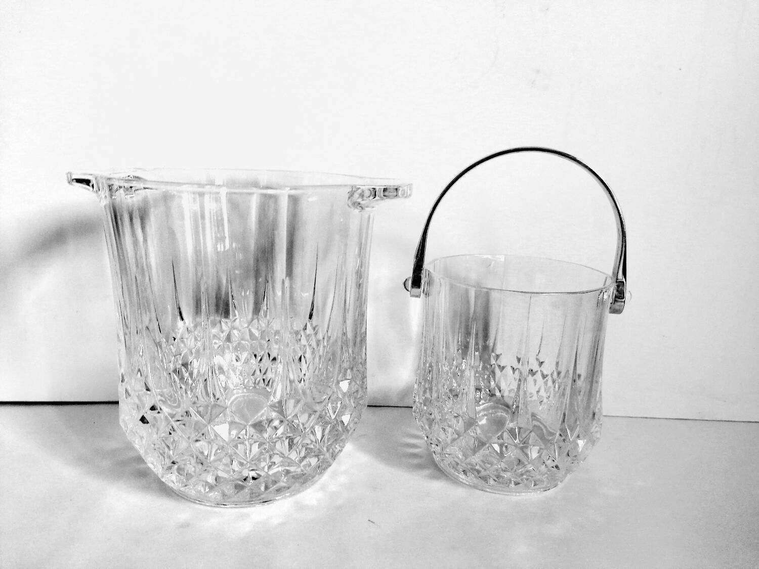 Lot 2 seaux cristal champagne glaçons