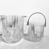 Set of 2 champagne crystal buckets with ice cubes