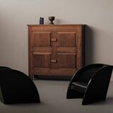 Four-door solid oak sideboard – France, 1960s