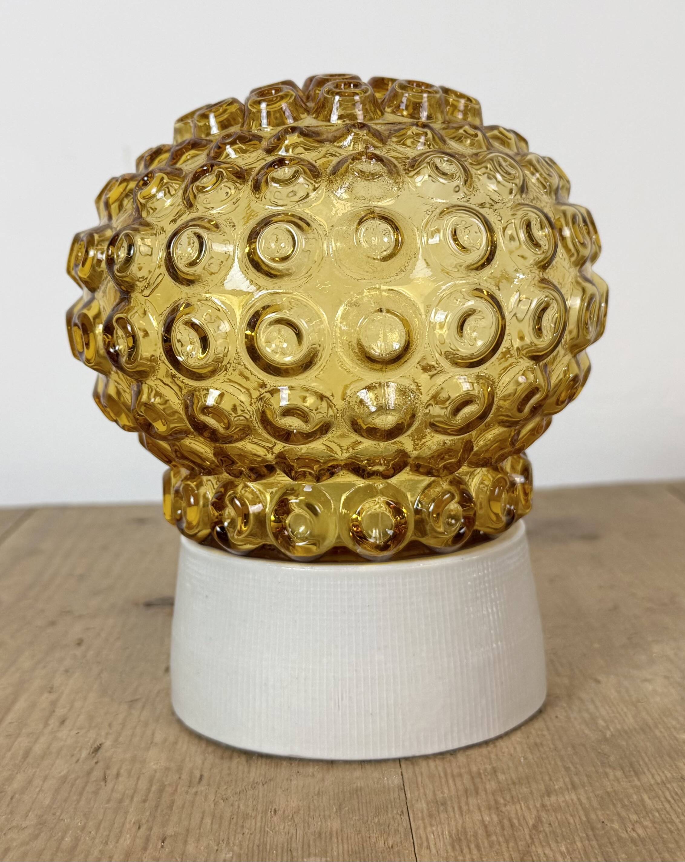 Vintage White Porcelain Ceiling Light, 1970s