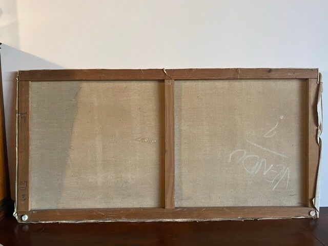 Old painting, Marine, the Riviera , signed 50/60