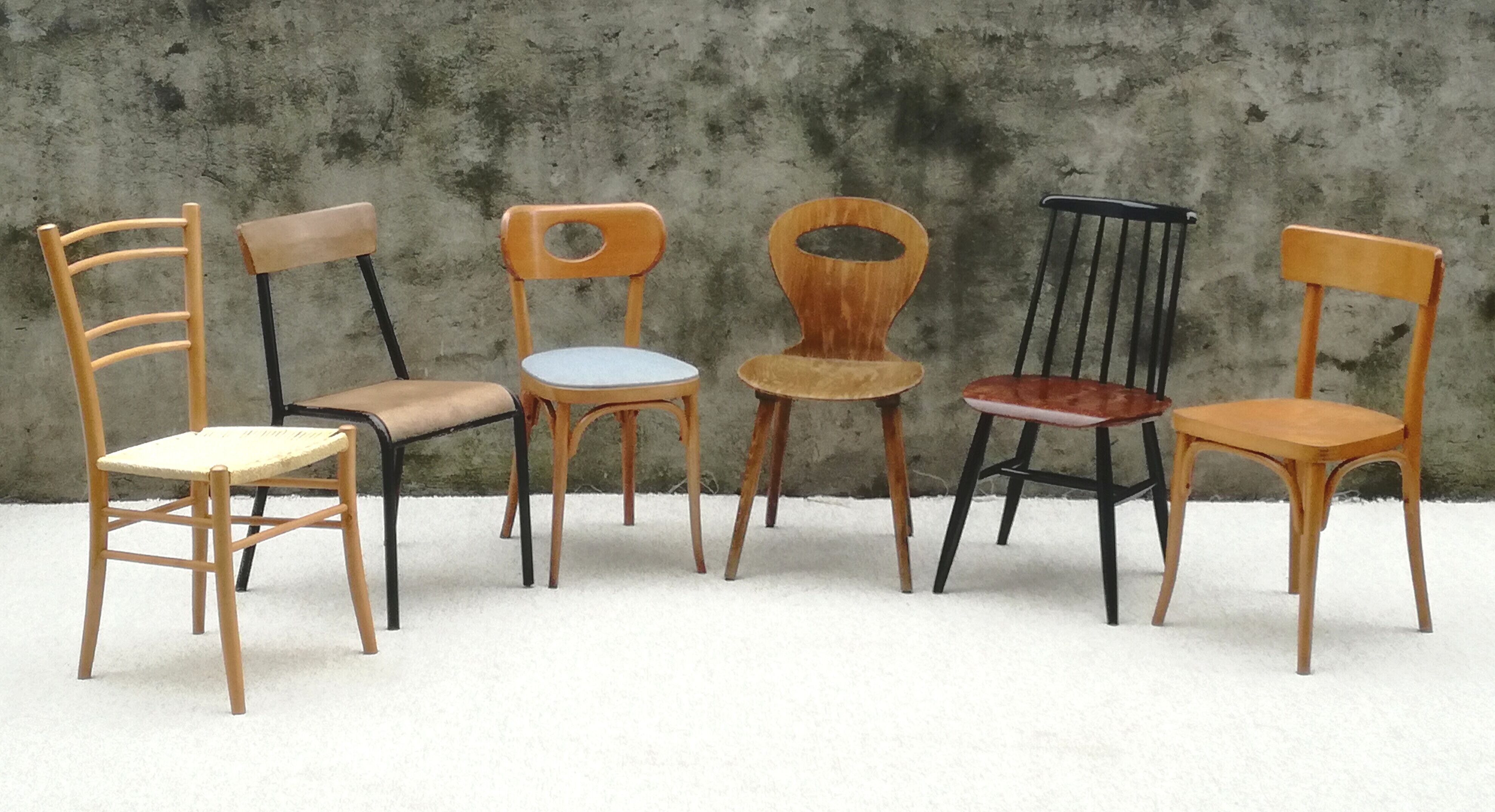 Lot of 6 vintage chairs