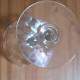 Val st lambert, 6 crystal cups, nestor almond cut.